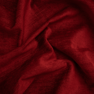 Tonnet Fire Engine Upholstery Chenille with Latex Backing | Mood Fabrics