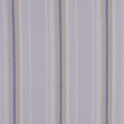 Italian Pale Gray Striped Cotton Suiting | Mood Fabrics