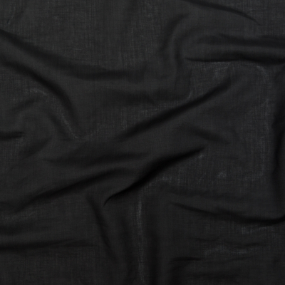 Italian Donna Karan Black Cotton Voile | Mood Fabrics