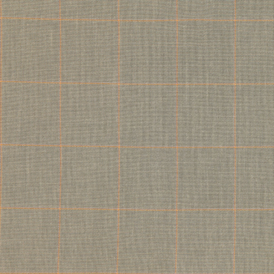 Italian Seneca Rock and Orange Peel Windowpane Check Blended Silk Suiting | Mood Fabrics