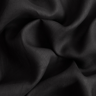 Black Light-Weight Linen Woven | Mood Fabrics