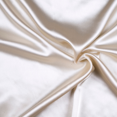 Ivory Solid Charmeuse | Mood Fabrics