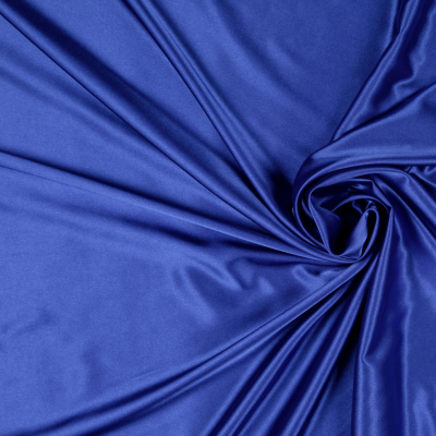 Electric Blue Solid Charmeuse | Mood Fabrics