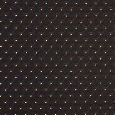 Chocolate, Black and Gold Geometric Brocade | Mood Fabrics