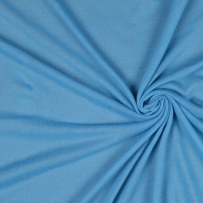Cyan Blue Light-weight Polyester Jersey | Mood Fabrics