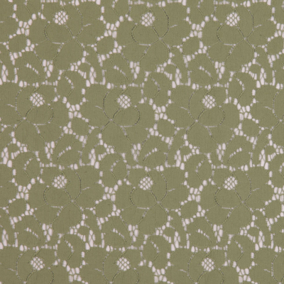 Aspen Green Floral Polyester-Cotton Lace | Mood Fabrics