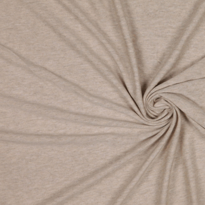 Heathered Gray and Khaki Stretch Rayon Jersey | Mood Fabrics