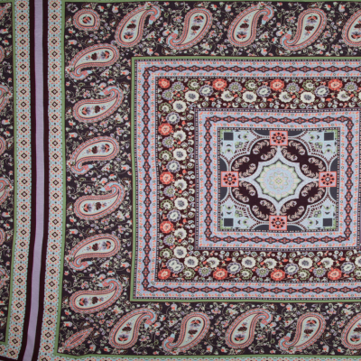 Italian Multicolor Floral Rayon Jersey Print Panel | Mood Fabrics