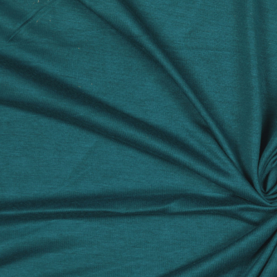 Deep Turquoise Stretch Rayon Jersey | Mood Fabrics