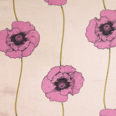Champagne/Rose Floral Jersey Prints | Mood Fabrics