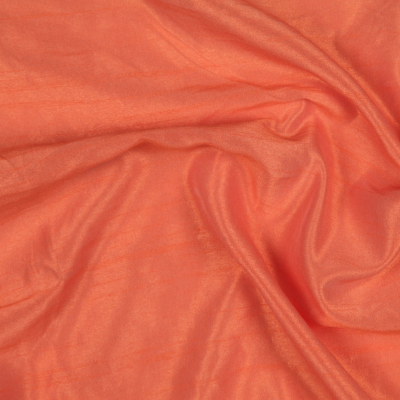 Pumpkin Slubbed Silk Organza | Mood Fabrics