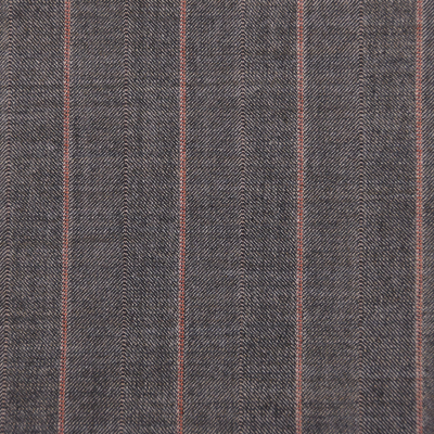 Gray/Clay Striped Suiting | Mood Fabrics
