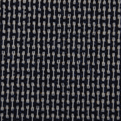 Italian Navy/Off-White Wool Woven | Mood Fabrics