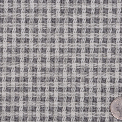 Gray/Pale Blue Plaid Coating | Mood Fabrics
