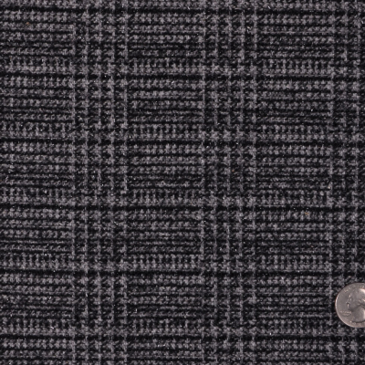 Italian Gray Plaid Wool-Lurex Novelty Tweed | Mood Fabrics