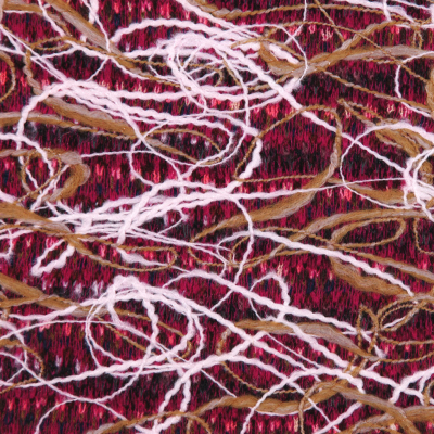 Magenta/Tan/White Solid Novelty Knit | Mood Fabrics