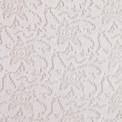 White/Gold Solid Novelty Knit | Mood Fabrics