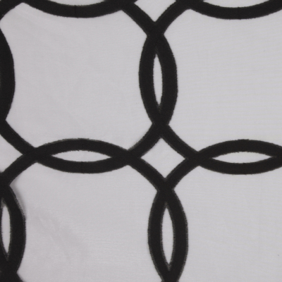 Black 40350 Geometric Sheer | Mood Fabrics