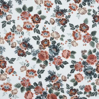 Mood Exclusive Oasis Dans la Foret Floral Printed Stretch Cotton Sateen | Mood Fabrics