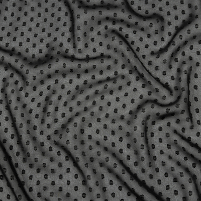 Mood Exclusive Annamae Black Polyester Swiss Dot | Mood Fabrics