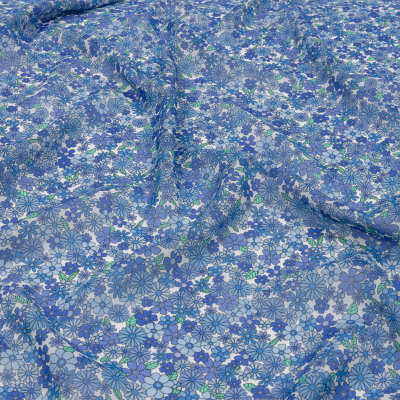 Mood Exclusive Blue Strawberry Fields Viscose Georgette | Mood Fabrics