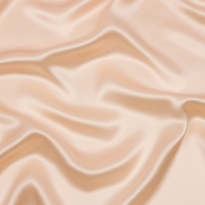 Premium Cream Pink Silk Charmeuse | Mood Fabrics