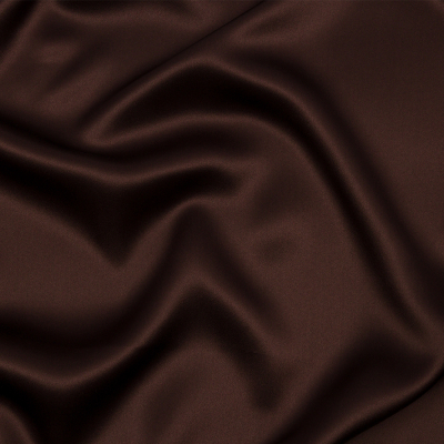 Premium Dark Brown Silk Charmeuse | Mood Fabrics