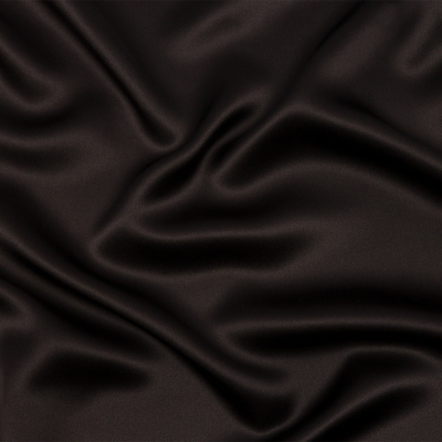 Premium Deep Charcoal Silk Charmeuse | Mood Fabrics