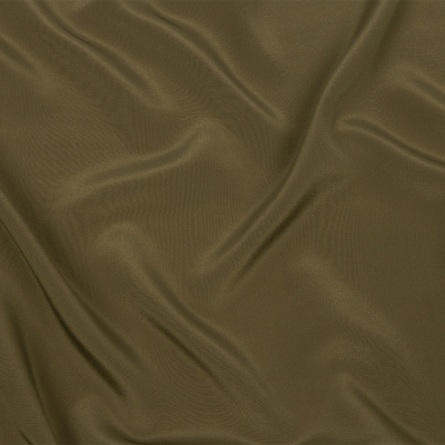 Olive Green Silk Crepe de Chine | Mood Fabrics