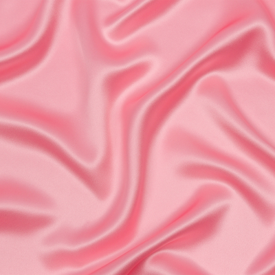 Premium Candy Pink Stretch Silk Charmeuse | Mood Fabrics