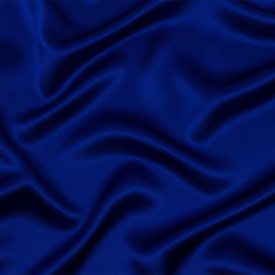 Premium Mazarine Blue Stretch Silk Charmeuse | Mood Fabrics