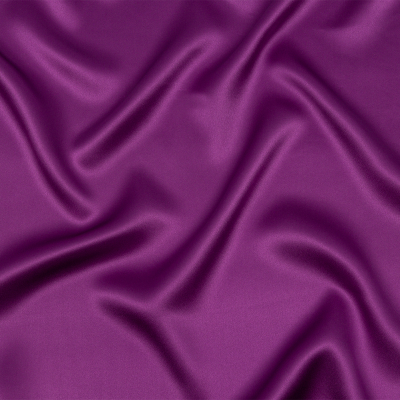 Premium Bright Purple Stretch Silk Charmeuse | Mood Fabrics