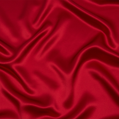 Premium Tango Red Stretch Silk Charmeuse | Mood Fabrics