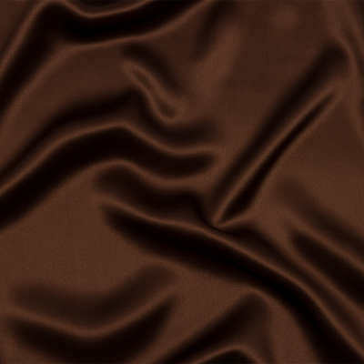 Premium Chocolate Stretch Silk Charmeuse | Mood Fabrics