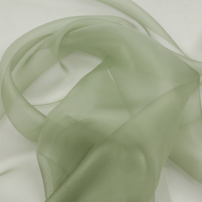 Premium Oil Green Silk Organza | Mood Fabrics