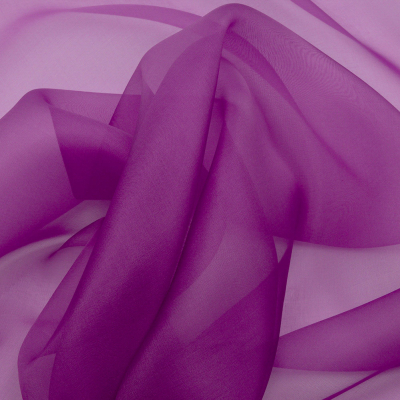 Premium Bright Purple Silk Organza | Mood Fabrics