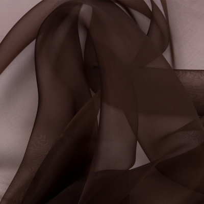 Premium Dark Brown Silk Organza | Mood Fabrics