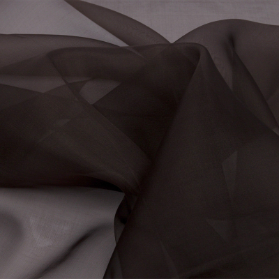 Premium Deep Charcoal Silk Organza | Mood Fabrics