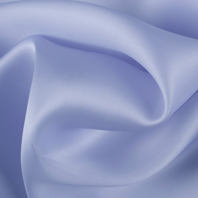 Premium Icelandic Blue Silk Satin Face Organza | Mood Fabrics