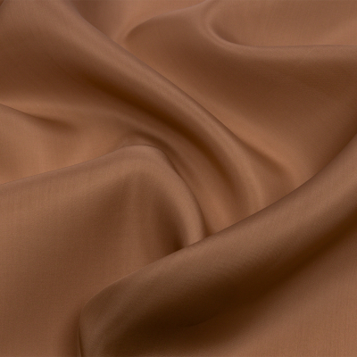 Premium Light Brown Wide Silk Satin Face Organza | Mood Fabrics