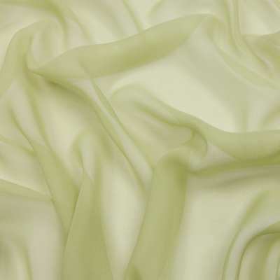 Premium Nile Green Silk Chiffon | Mood Fabrics