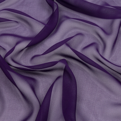 Premium Grape Silk Chiffon | Mood Fabrics