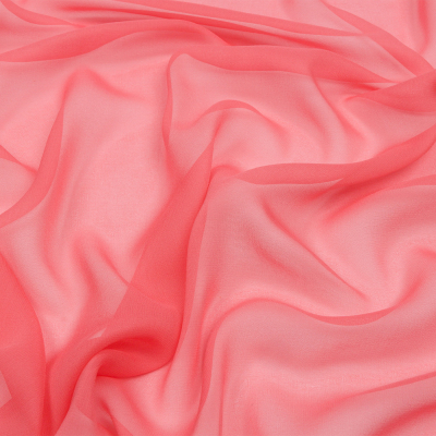 Premium Salmon Silk Chiffon | Mood Fabrics