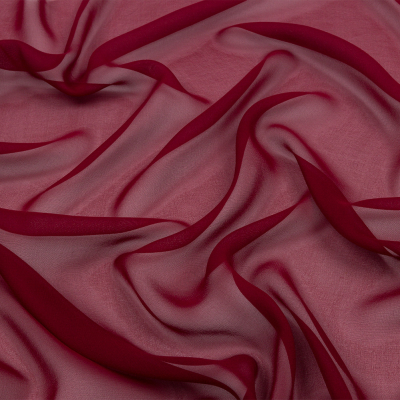 Premium Wine Silk Chiffon | Mood Fabrics
