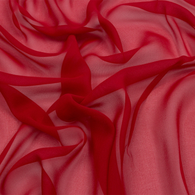 Premium Tango Red Silk Wide Chiffon | Mood Fabrics