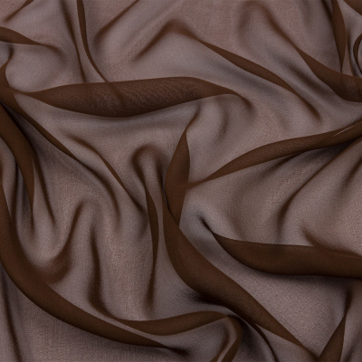 Premium Chocolate Silk Wide Chiffon | Mood Fabrics
