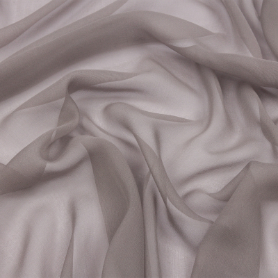 Premium Silver Silk Wide Chiffon | Mood Fabrics