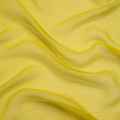 Premium Warm Olive Silk Crinkled Chiffon | Mood Fabrics