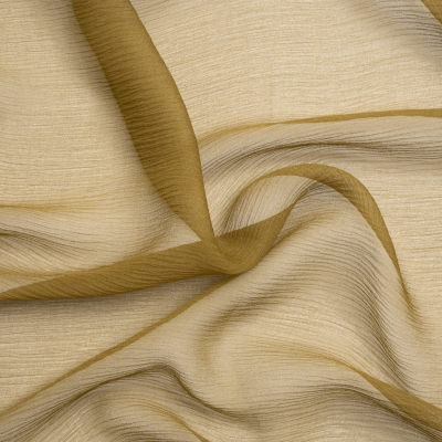 Premium Fir Green Silk Crinkled Chiffon | Mood Fabrics