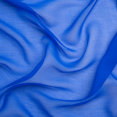 Crinkled Silk Chiffon - Princess Blue - Premium Collection | Mood Fabrics